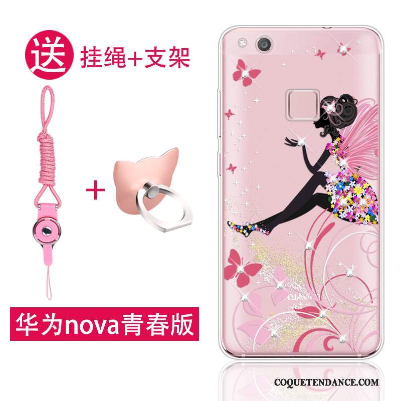 Huawei Nova Coque Jeunesse Fluide Doux Rose Silicone De Téléphone