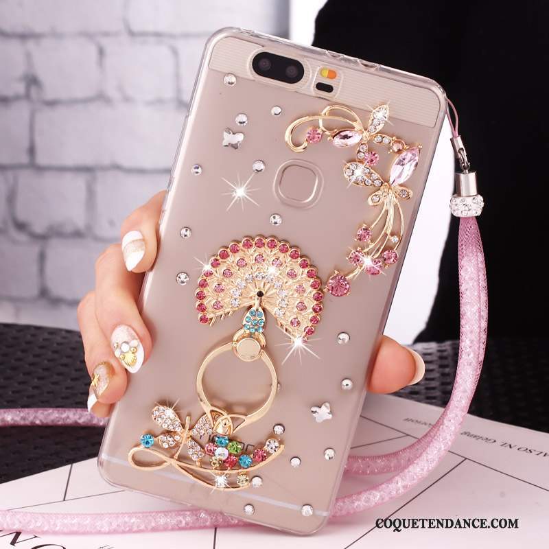 Huawei Nova Coque Ornements Suspendus Étui De Téléphone Bleu Strass