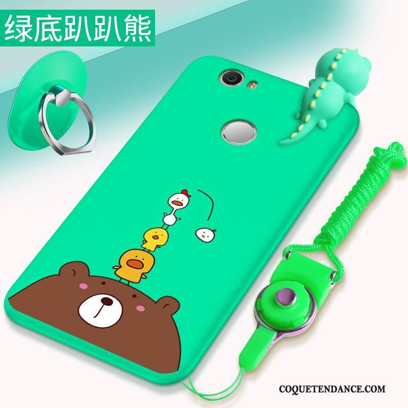 Huawei Nova Coque Ornements Suspendus Étui Vert Dessin Animé Silicone