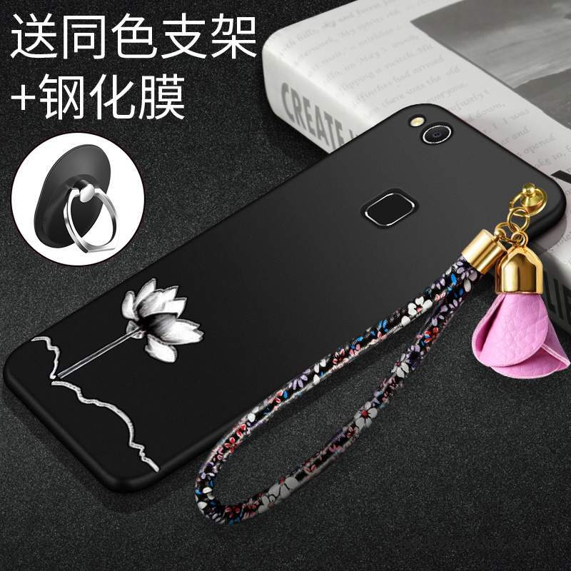 Huawei Nova Coque Personnalité Délavé En Daim Protection Rouge Étui