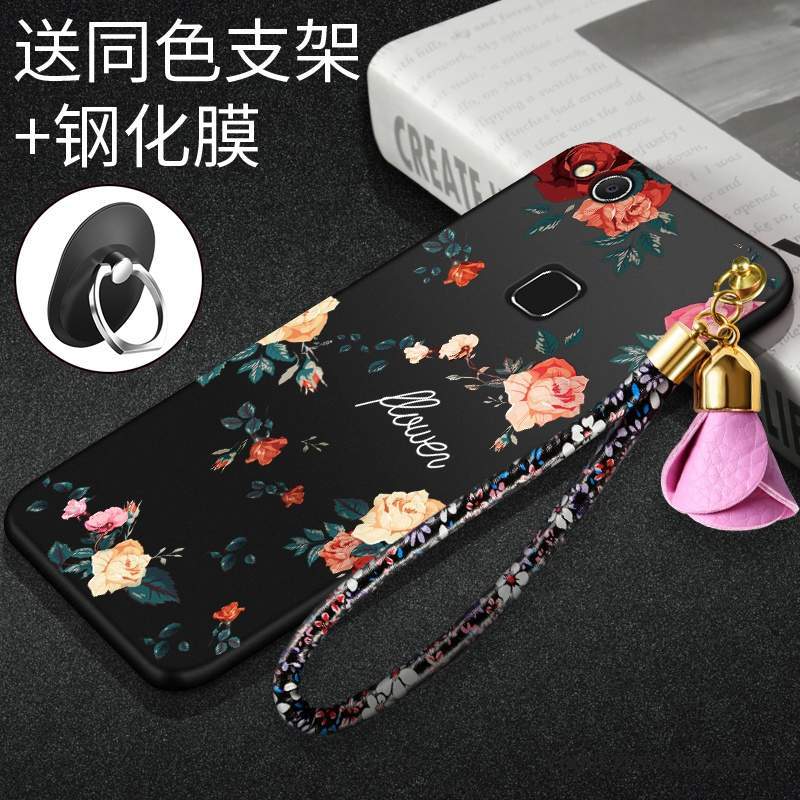 Huawei Nova Coque Personnalité Délavé En Daim Protection Rouge Étui