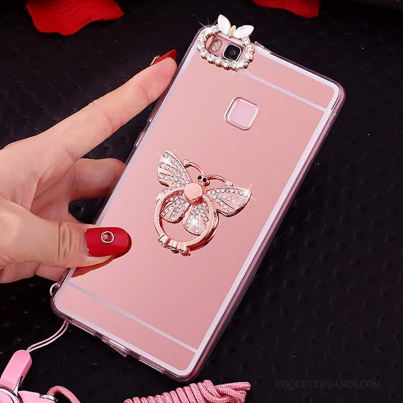 Huawei Nova Coque Protection Support Rose Étui Anneau