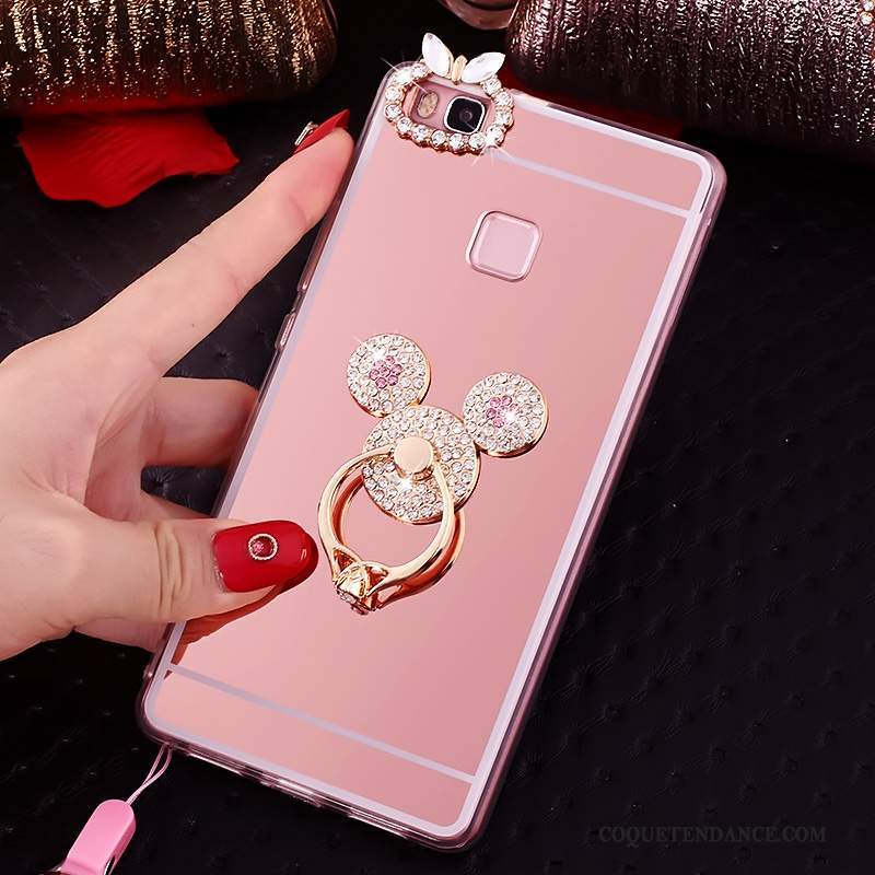 Huawei Nova Coque Protection Support Rose Étui Anneau