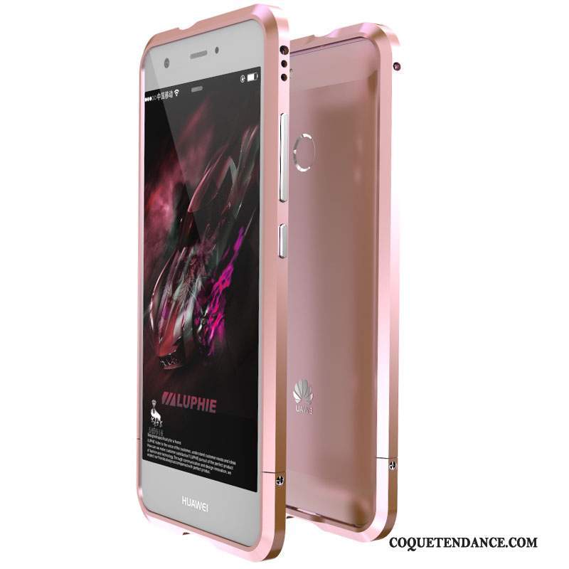 Huawei Nova Coque Rose Incassable Métal Étui Protection