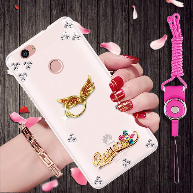 Huawei Nova Coque Strass De Téléphone Or Protection Étui