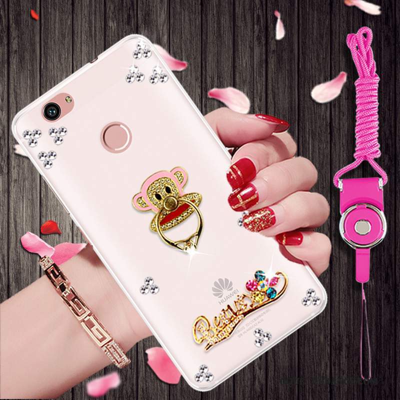 Huawei Nova Coque Strass De Téléphone Or Protection Étui