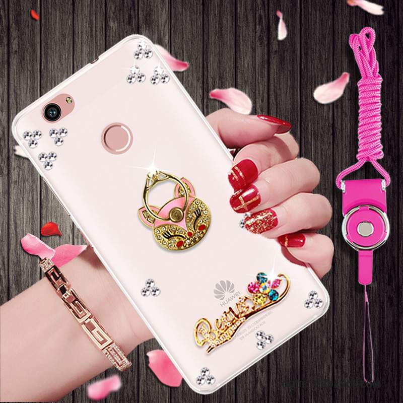 Huawei Nova Coque Strass De Téléphone Or Protection Étui