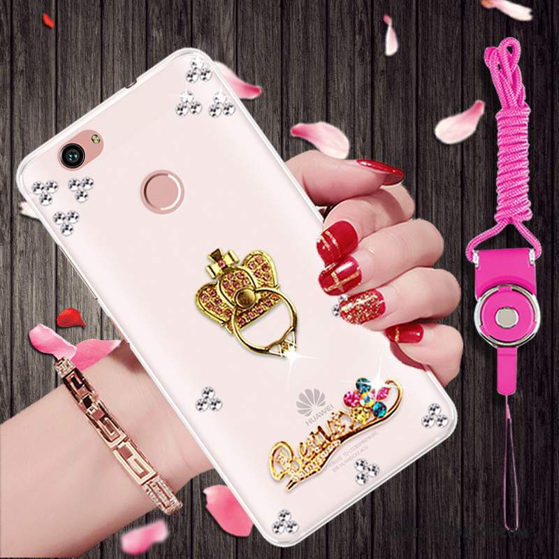 Huawei Nova Coque Strass De Téléphone Or Protection Étui