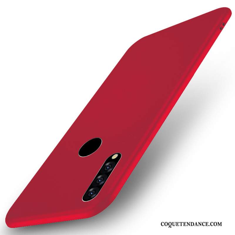 Huawei P Smart+ 2019 Coque Couleur Unie Protection Jaune Rouge Mince