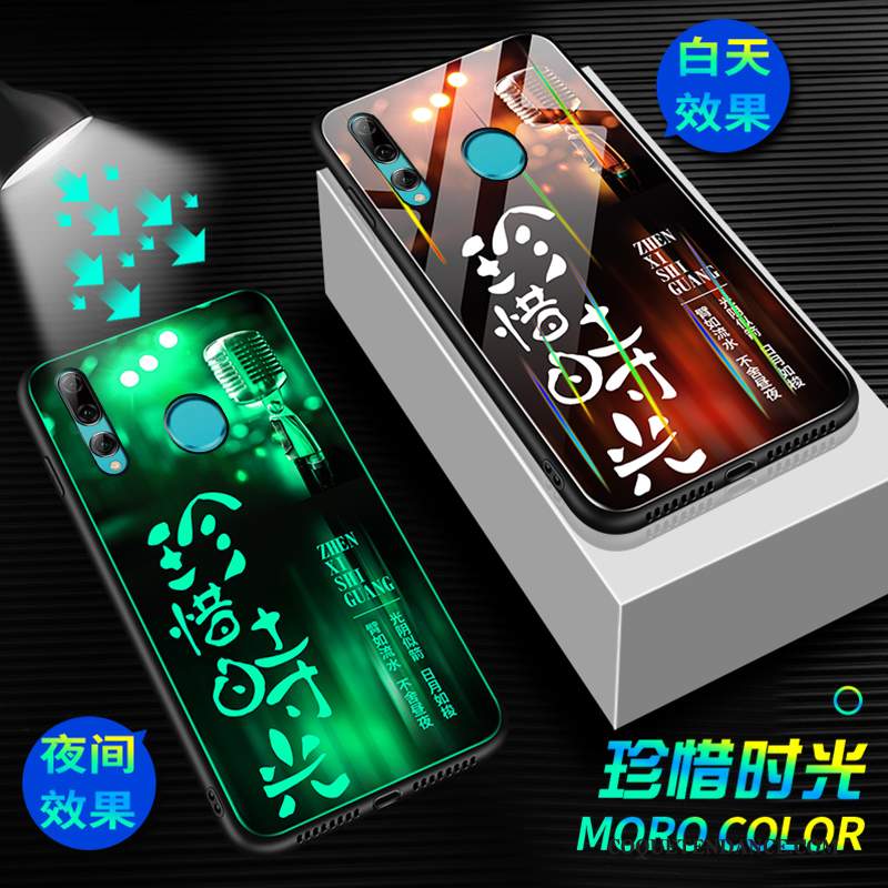 Huawei P Smart+ 2019 Coque De Téléphone Lumineuses Verre Trempé Créatif Dragon