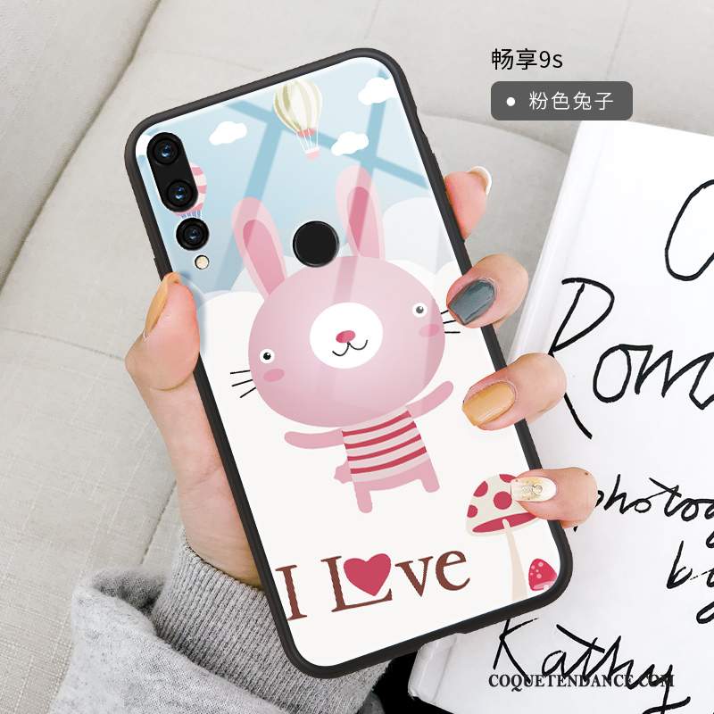 Huawei P Smart+ 2019 Coque Miroir Net Rouge Dessin Animé Tout Compris Charmant