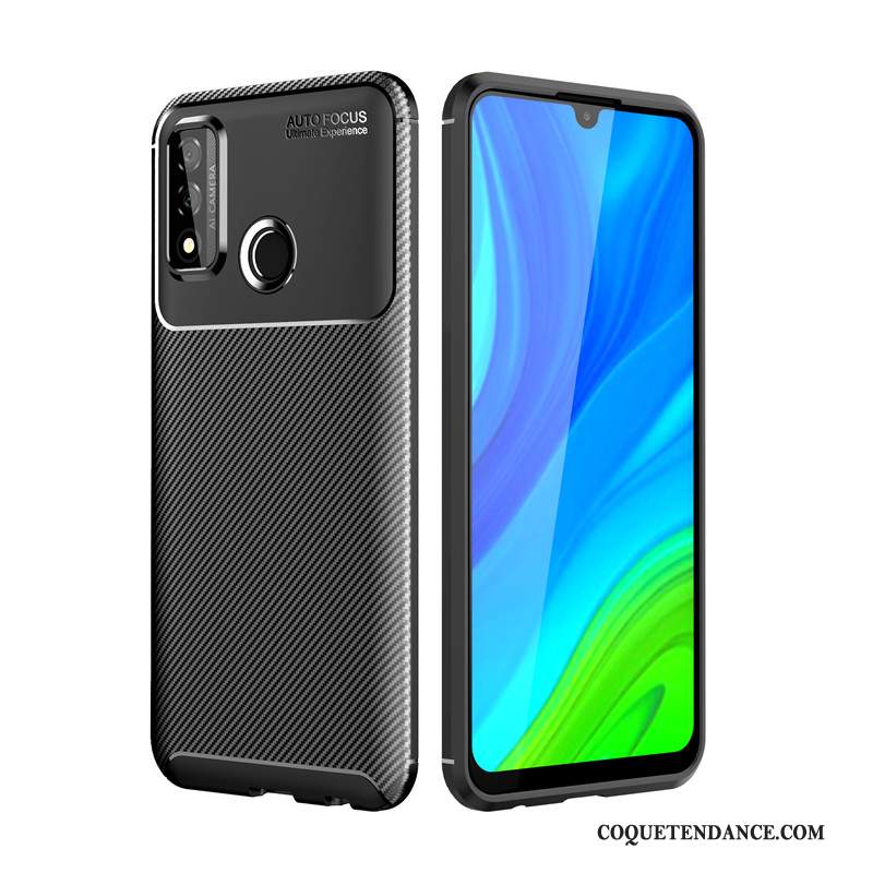 Huawei P Smart 2020 Coque Modèle Fleurie De Téléphone Délavé En Daim Étui Fibre