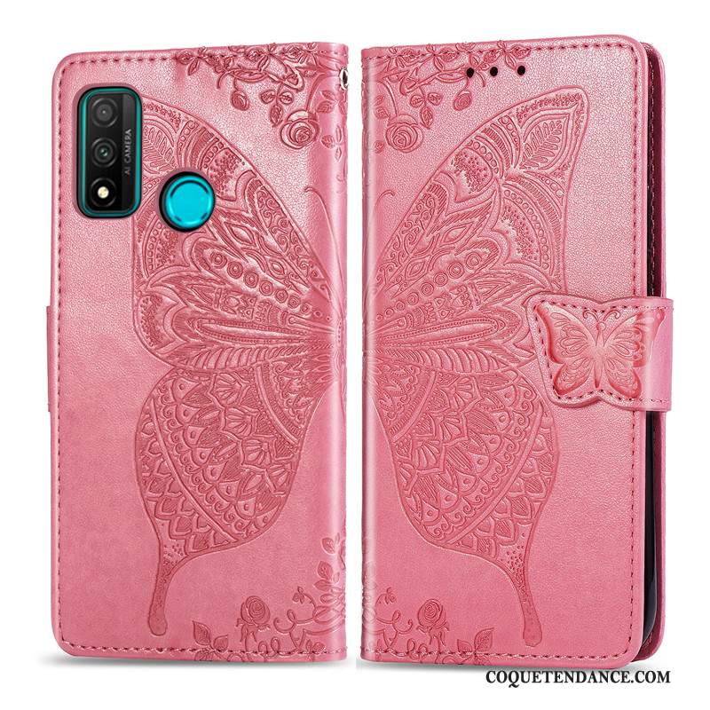 Huawei P Smart 2020 Coque Ornements Suspendus Étui En Cuir Charmant Similicuir Violet