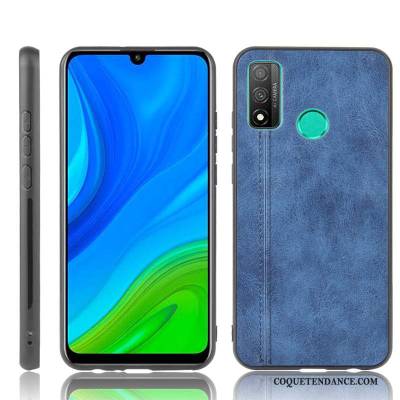 Huawei P Smart 2020 Coque Protection Difficile Jaune Bovins Cuir