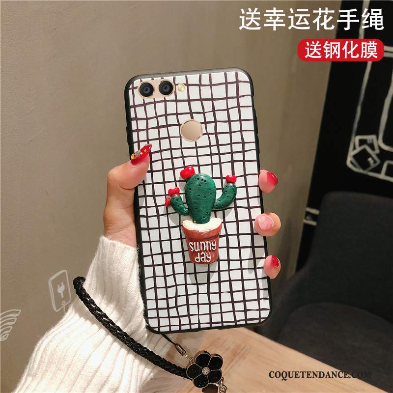 Huawei P Smart Coque Créatif De Téléphone Silicone Incassable Blanc