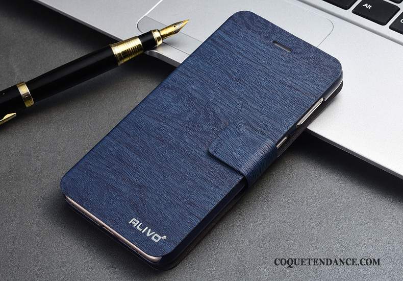 Huawei P Smart Coque De Téléphone Clamshell Protection Bleu Étui En Cuir