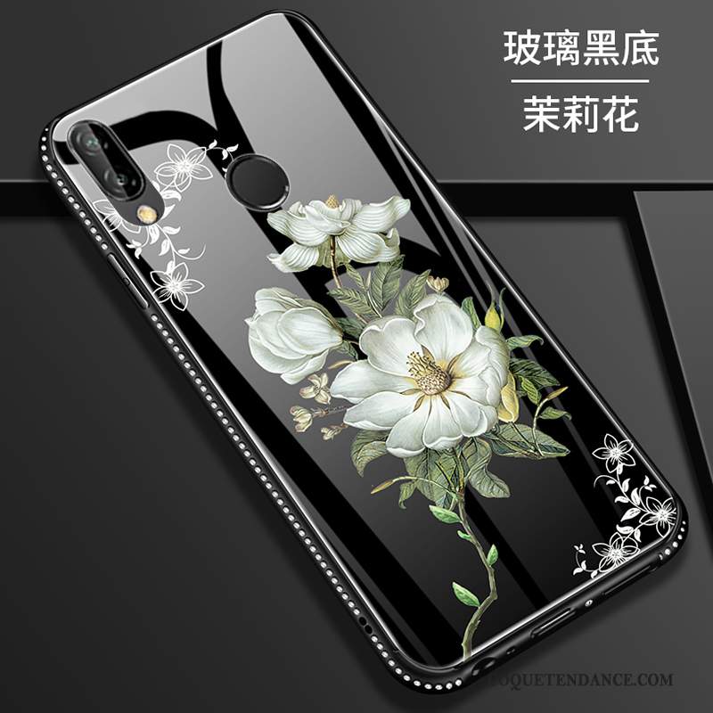 Huawei P Smart+ Coque Fleur Tout Compris Protection Jeunesse Miroir