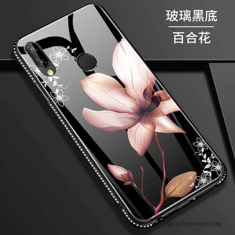 Huawei P Smart+ Coque Fleur Tout Compris Protection Jeunesse Miroir