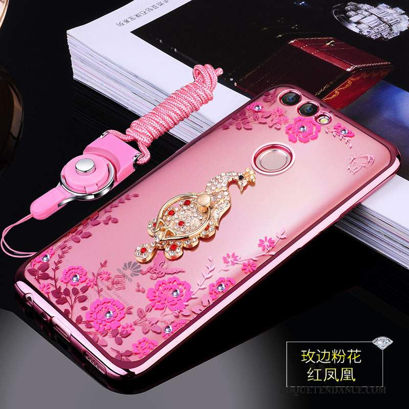Huawei P Smart Coque Incassable Rose Protection Silicone