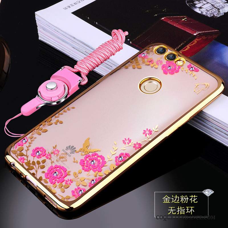 Huawei P Smart Coque Incassable Rose Protection Silicone