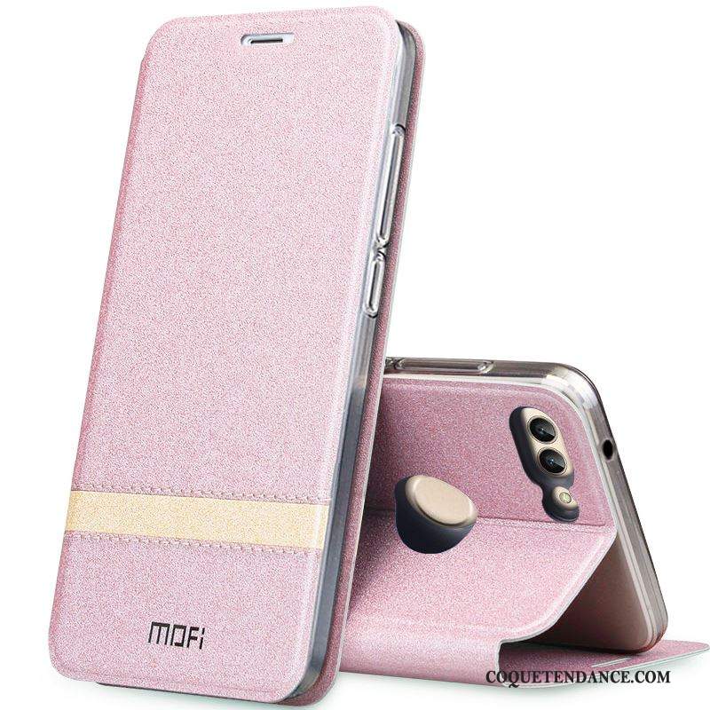 Huawei P Smart Coque Incassable Rose Étui Protection Étui En Cuir