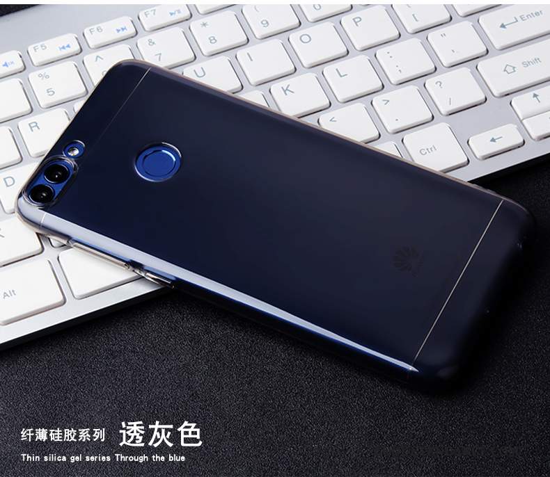 Huawei P Smart Coque Protection Fluide Doux Bleu Silicone De Téléphone