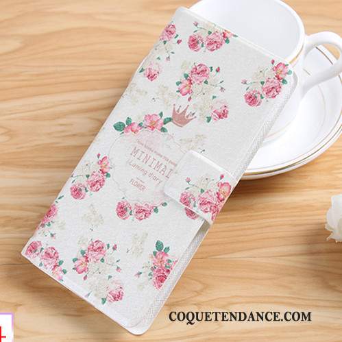 Huawei P Smart Coque Rose Étui En Cuir Protection Clamshell De Téléphone