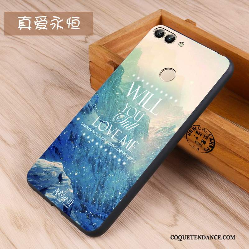 Huawei P Smart Coque Étui Délavé En Daim De Téléphone Rouge Silicone