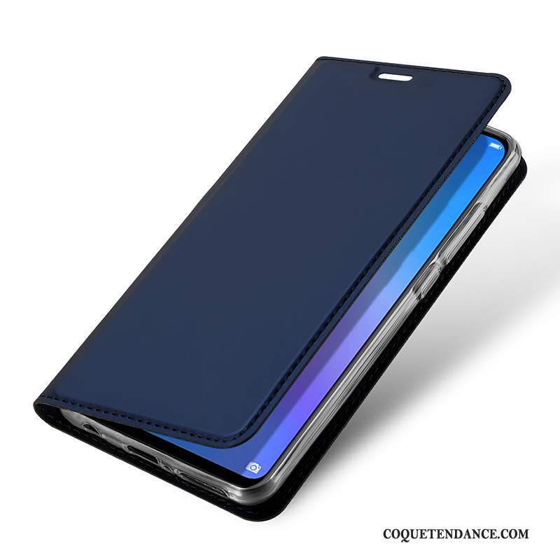 Huawei P Smart+ Coque Étui En Cuir Haute Support Bleu De Téléphone