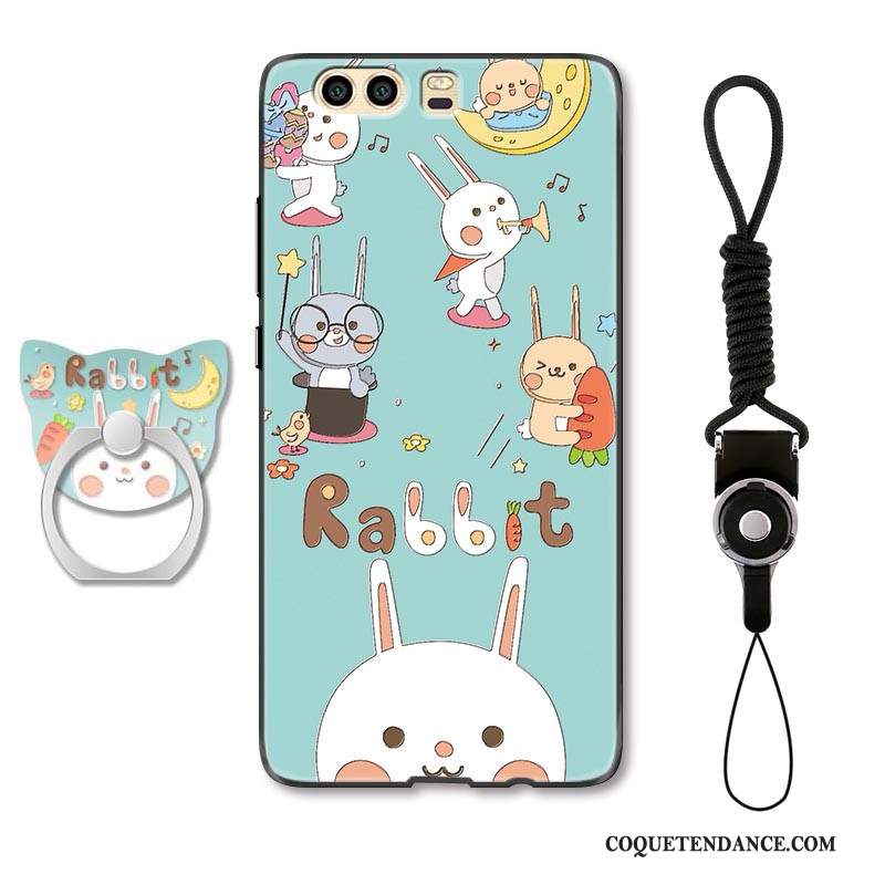 Huawei P10 Coque Chat Dessin Animé Bleu Protection Ornements Suspendus