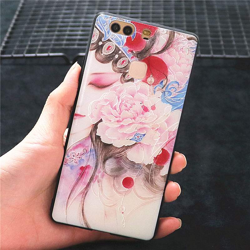 Huawei P10 Coque De Téléphone Délavé En Daim Personnalité Créatif Hua Dan