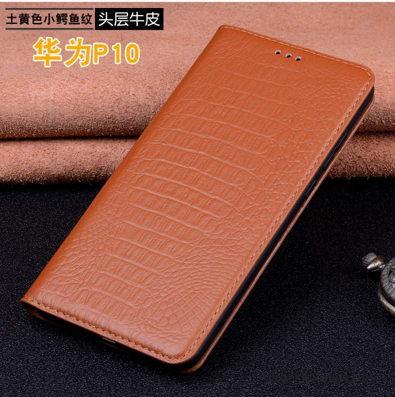 Huawei P10 Coque Housse De Téléphone Protection Étui Cuir Véritable