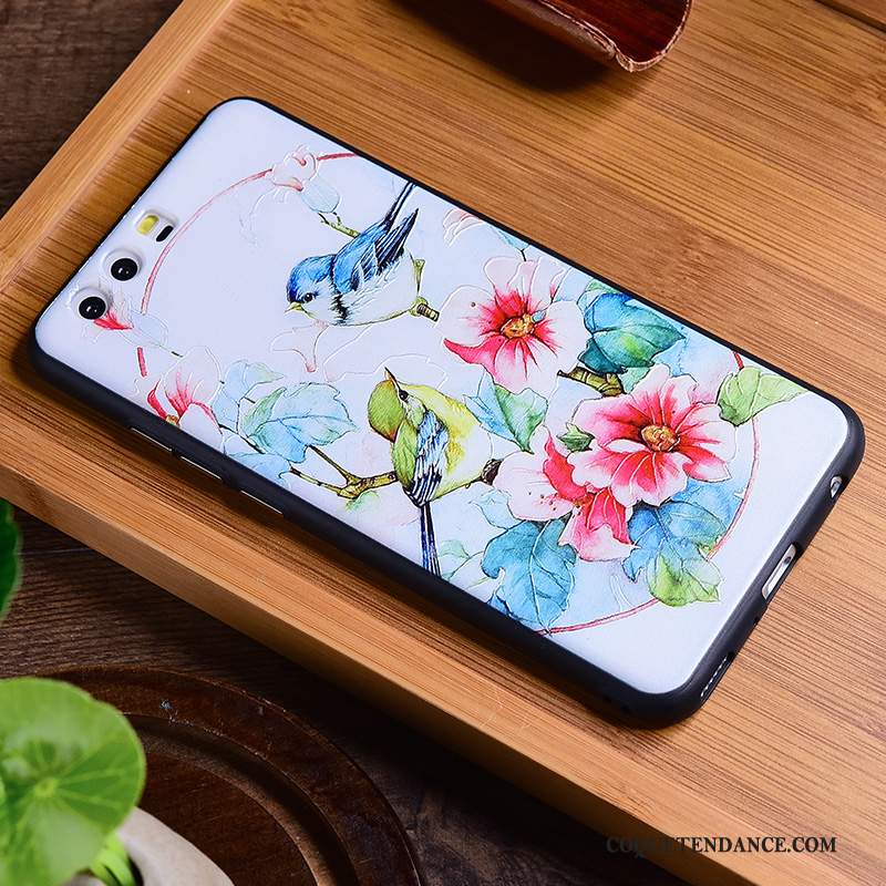 Huawei P10 Coque Incassable De Téléphone Tendance Bleu Style Chinois