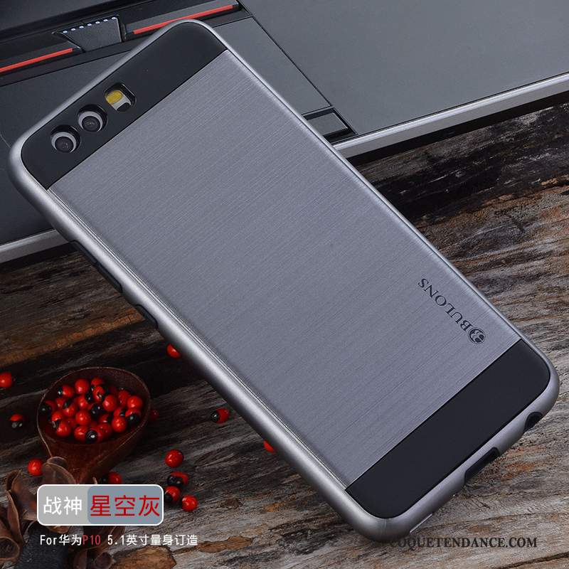 Huawei P10 Coque Incassable Gris De Téléphone Étui Silicone