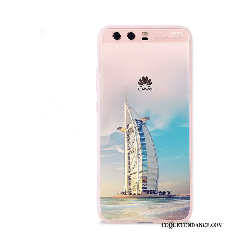 Huawei P10 Coque Incassable Rose Étui Silicone De Téléphone