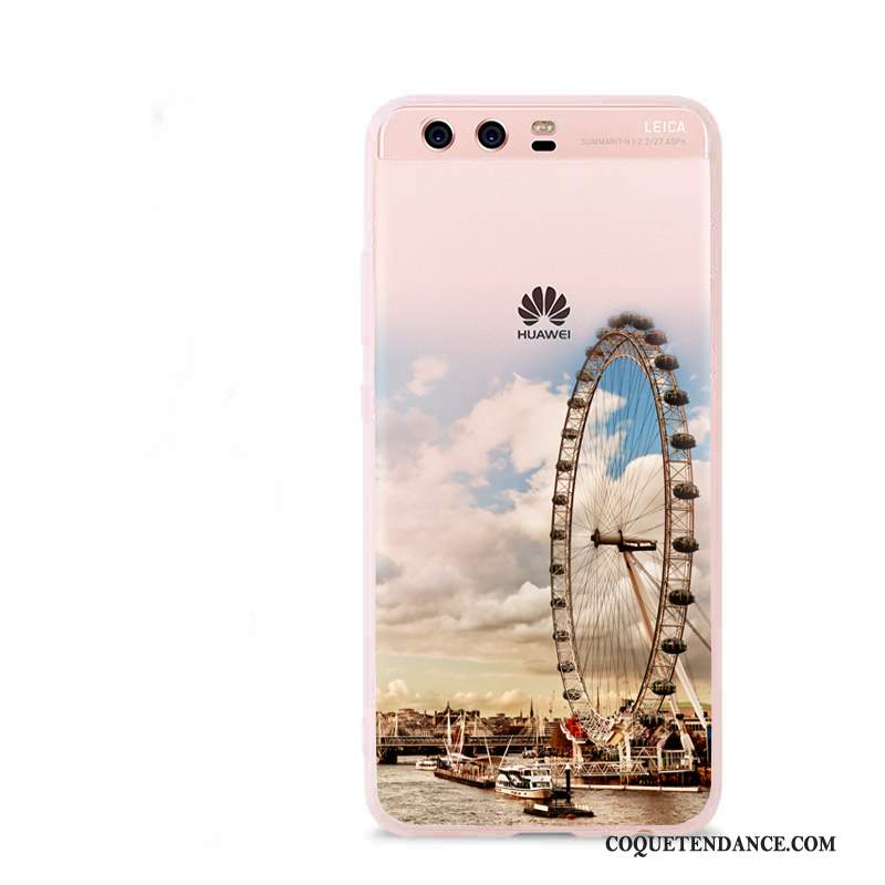 Huawei P10 Coque Incassable Rose Étui Silicone De Téléphone