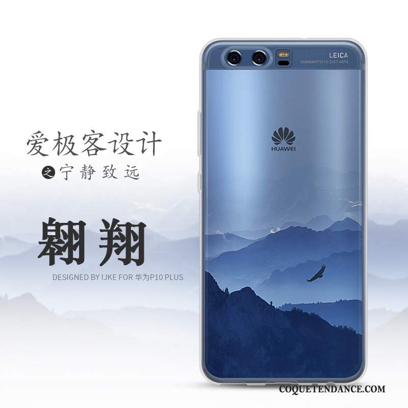 Huawei P10 Coque Paysage Bleu De Téléphone Étui