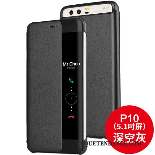 Huawei P10 Coque Protection De Téléphone Noir Étui Clamshell