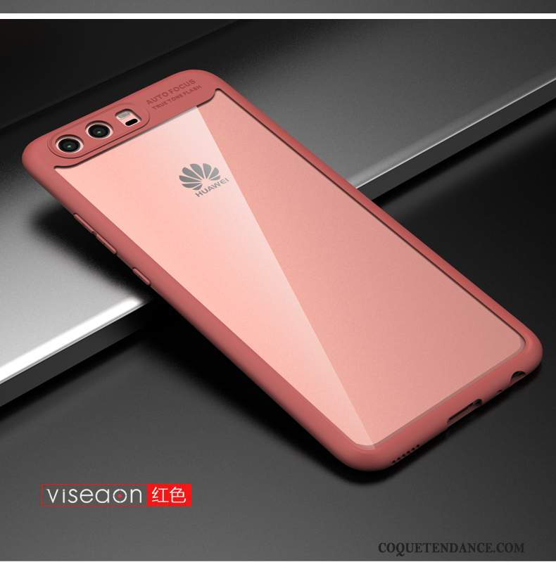 Huawei P10 Coque Protection Incassable Rouge Tendance Étui