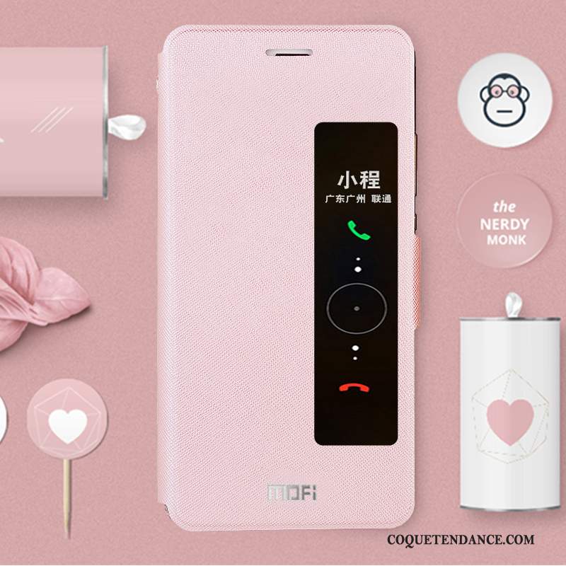 Huawei P10 Coque Protection Étui Incassable Étui En Cuir Rose