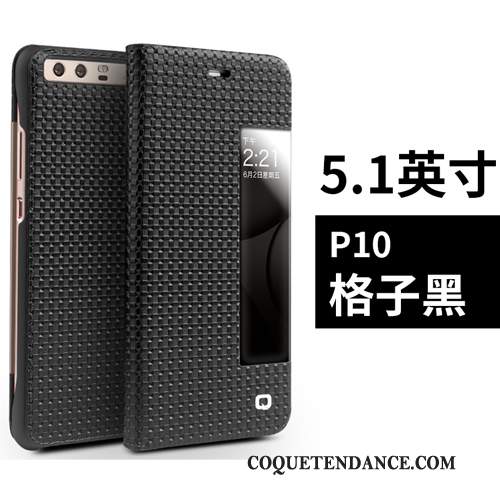 Huawei P10 Coque Pu Protection Housse Étui En Cuir Noir