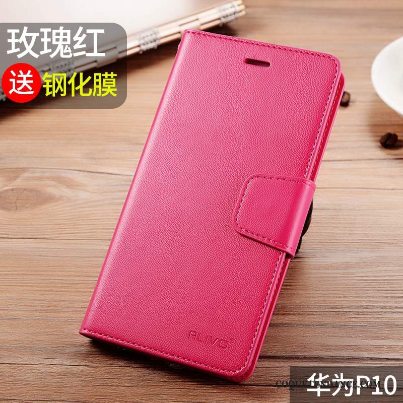 Huawei P10 Coque Rouge Clamshell En Silicone Fluide Doux De Téléphone