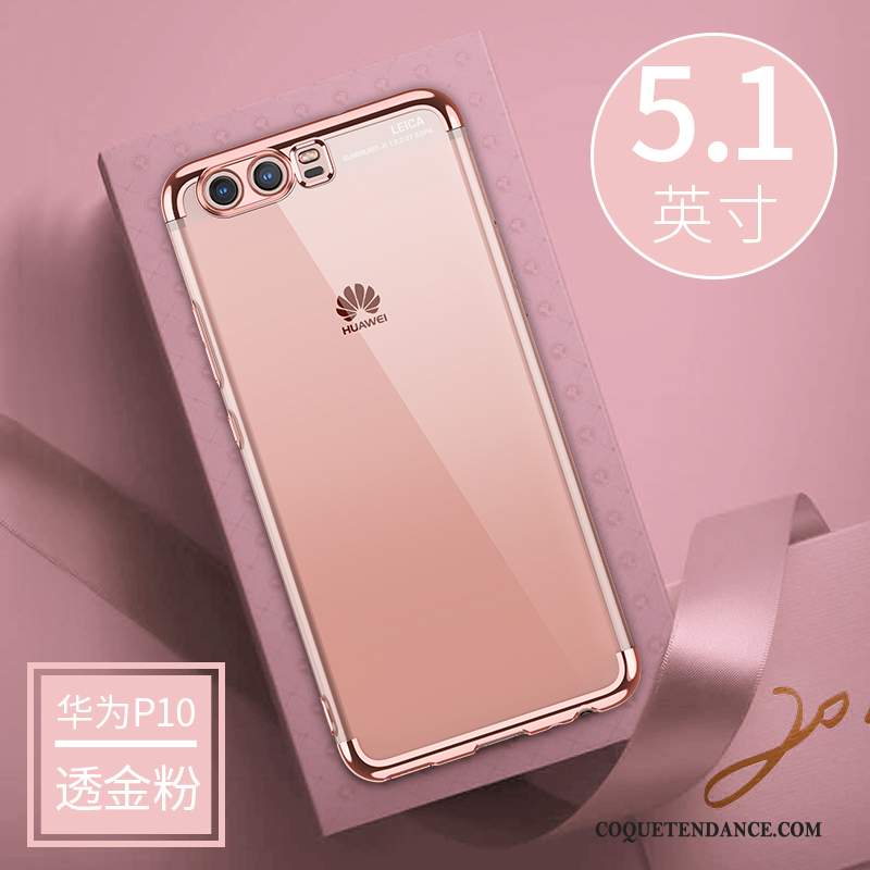 Huawei P10 Coque Silicone Tout Compris Rose Étui