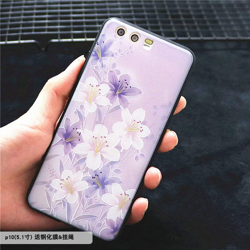 Huawei P10 Coque Tout Compris Clair Violet Tendance Silicone