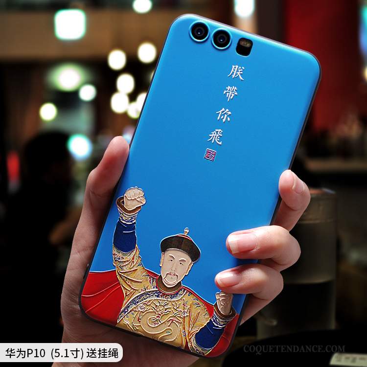 Huawei P10 Coque Très Mince Créatif Bleu Incassable Tendance