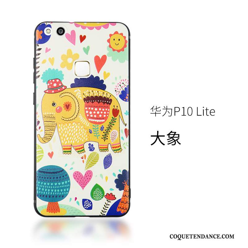 Huawei P10 Lite Coque Créatif Fluide Doux Multicolore Protection Silicone
