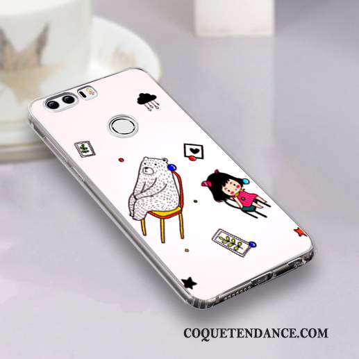 Huawei P10 Lite Coque Incassable Protection Transparent Blanc Dessin Animé