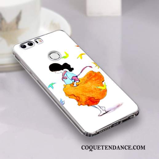 Huawei P10 Lite Coque Incassable Protection Transparent Blanc Dessin Animé