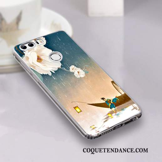 Huawei P10 Lite Coque Incassable Protection Transparent Blanc Dessin Animé