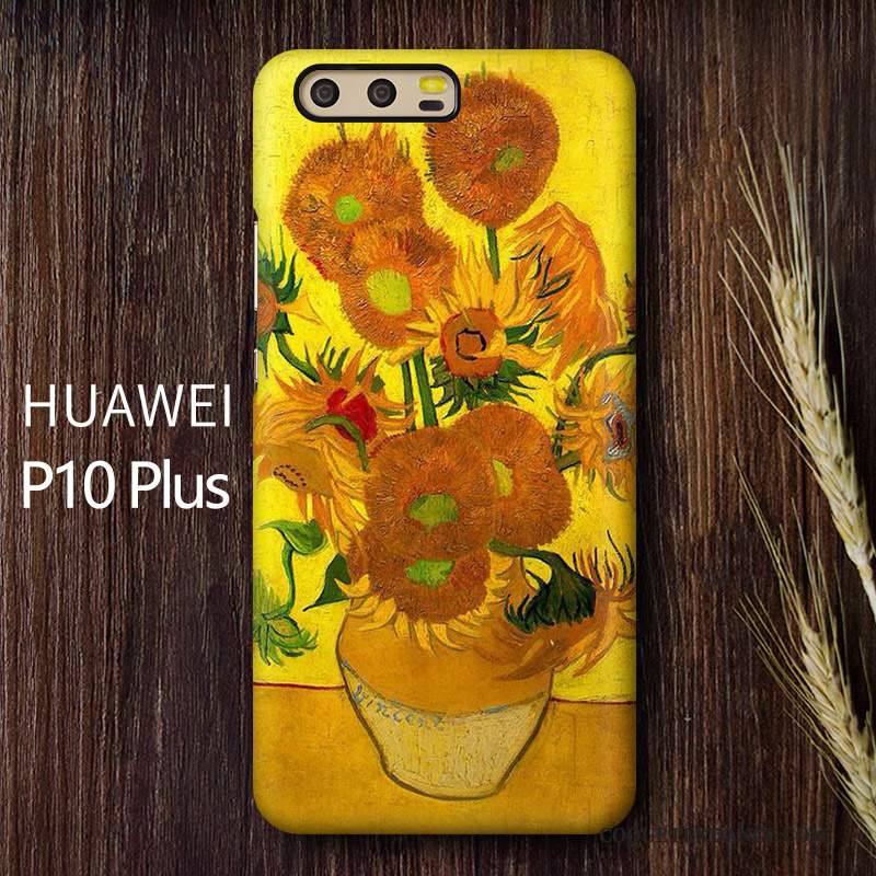 Huawei P10 Plus Coque Art Haute Incassable Délavé En Daim